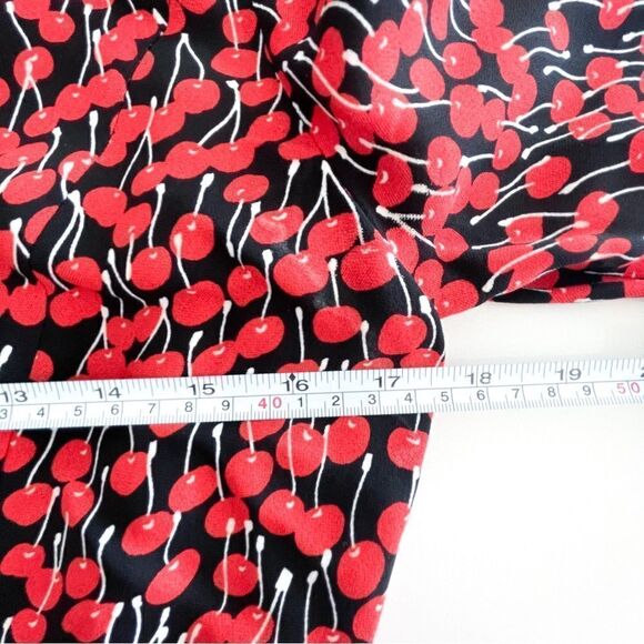 Whistles Anjelica Cherry Print Dress Red Multi Fit and Flare Lined Women's 6 - Picture 9 of 12